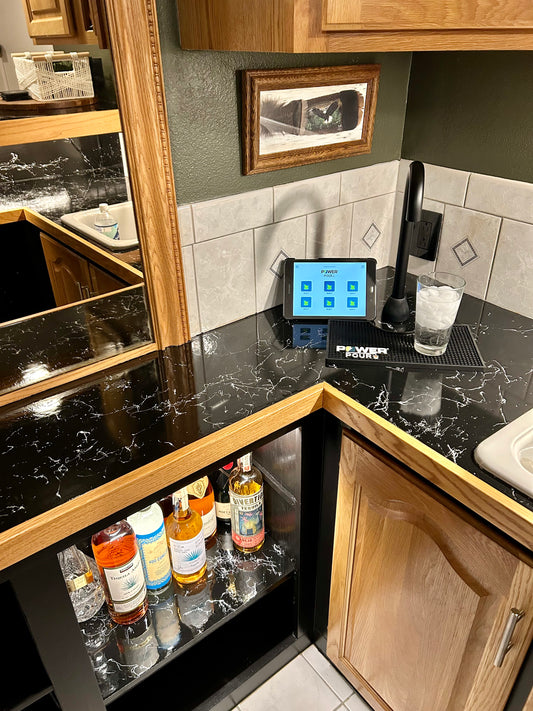 Power Pour P-16-C-BK Beverage System with Black Counter Mount Spout